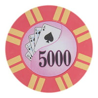 $100 Heavy Weight Clay Composite 50-pack Desert Heat 13.5g Poker Chips